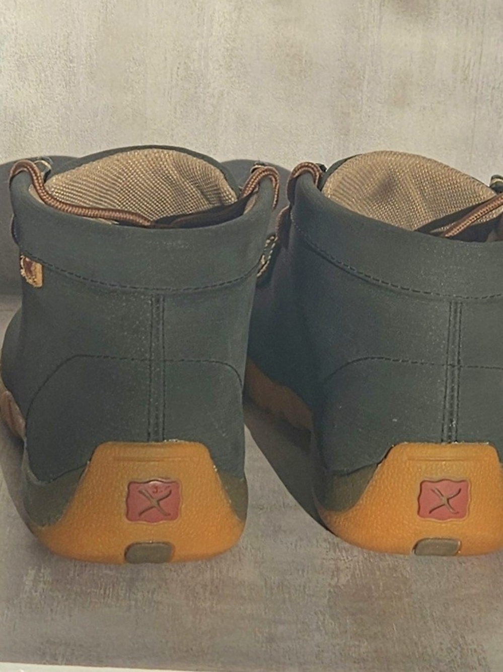 Twisted X Men’s Driving Mocs Leather Ankle Boots Charcoal Grey - 10 Wide - Picture 12 of 16